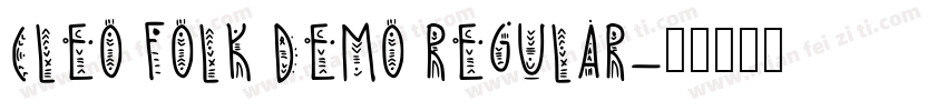 Cleo Folk Demo Regular字体转换